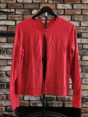 Gap Women's Red Button-Up Cardigan Sweater